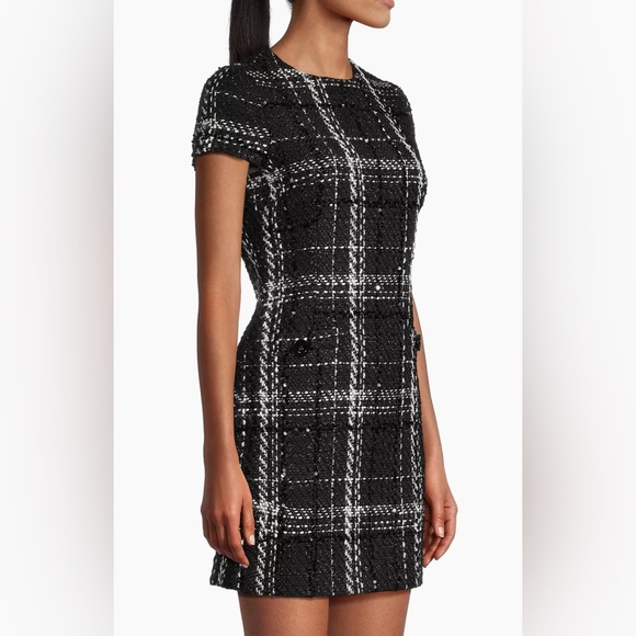 Toccin NWT Annie Plaid Tweed Short-Sleeve Dress - Picture 3 of 9